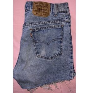 vintage Levi cut off denim shorts